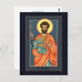 Saint Longinus la carte de prière Centurion (Devant / Derrière)