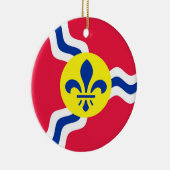 Saint Louis Flag, St Louis, kerstversiering, Keramisch Ornament (Rechts)