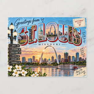 Saint-Louis Missouri, carte postale de Saint-Louis