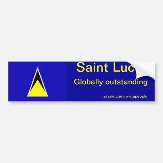 Saint Lucia Bumpersticker (Voorkant)