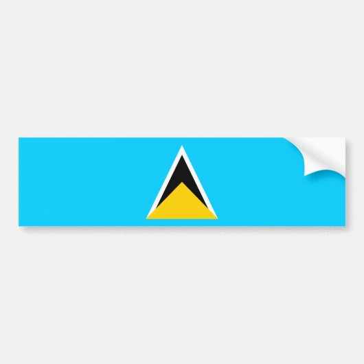 Saint Lucia Bumpersticker (Voorkant)