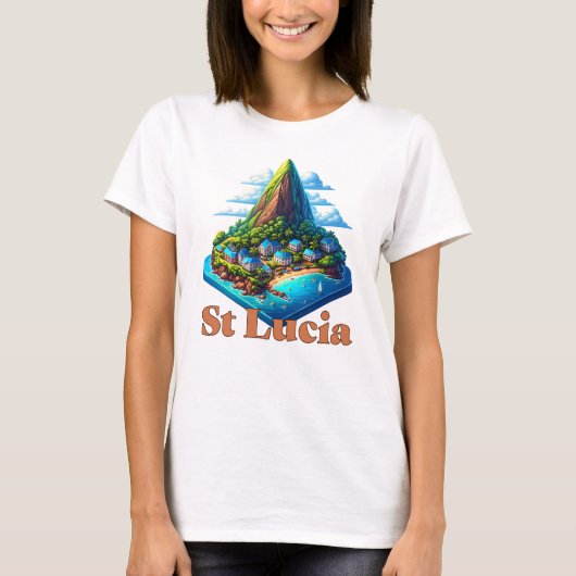Saint Lucia Caribbean T-shirt (Voorkant)