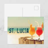 Saint Lucia cocktails Briefkaart (Voorkant / Achterkant)