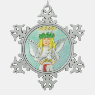 Saint Lucia Day Advent JL Biel Tin Sneeuwvlok Ornament