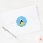 Saint Lucia Fisheye Flag Sticker (Envelop)