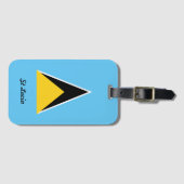 Saint Lucia Flag Bagagelabel (Voorkant (horizontaal))