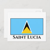 Saint Lucia Flag Briefkaart (Voorkant / Achterkant)