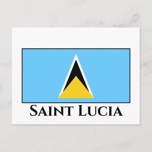 Saint Lucia Flag Briefkaart (Voorkant)