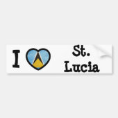 Saint Lucia Flag Bumpersticker (Voorkant)