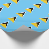 Saint Lucia Flag Cadeaupapier (Hoek)