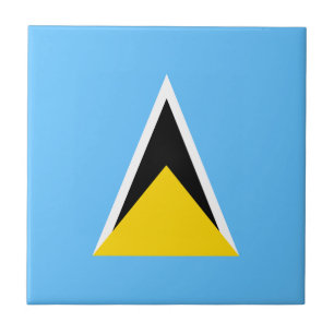 Saint Lucia Flag Ceramic Tile Tegeltje