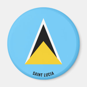 Saint Lucia Flag Charming Patriotic Magneet