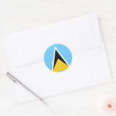Saint Lucia Flag Classic Round Sticker (Envelop)