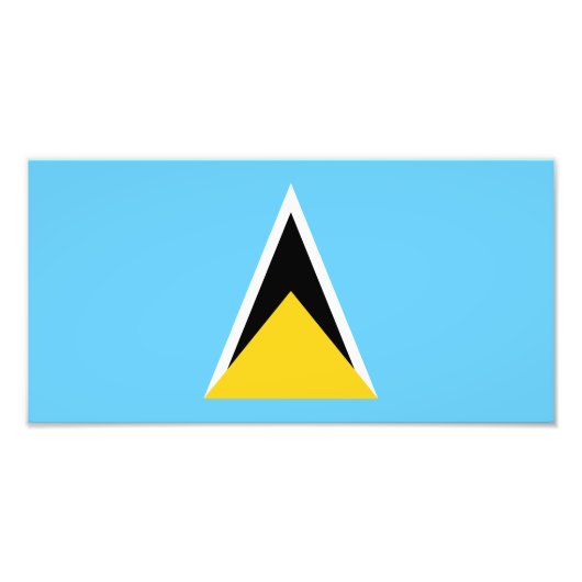 Saint Lucia Flag Foto Afdruk (Voorkant)