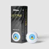 Saint Lucia Flag Golfballen (Verpakking)