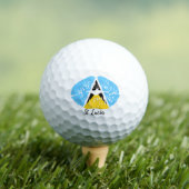 Saint Lucia Flag Golfballen (Insitu Shirt)