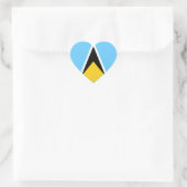Saint Lucia Flag Hart Sticker (Tas)