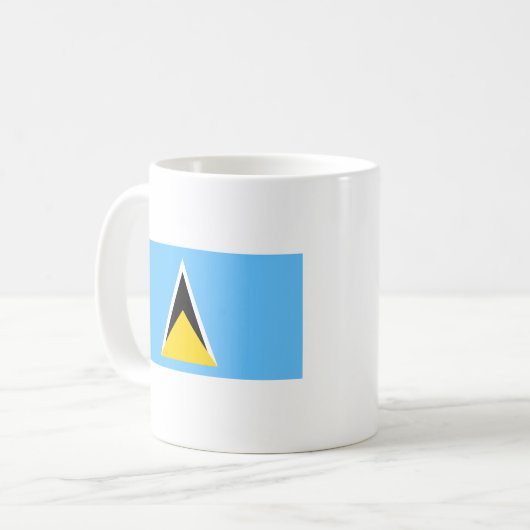 Saint Lucia Flag ~ Kaart Mok (Voorkant links)