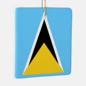 Saint Lucia Flag Keramisch Ornament (Rechts)