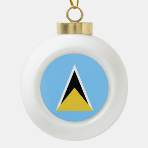 Saint Lucia Flag Keramische Bal Ornament