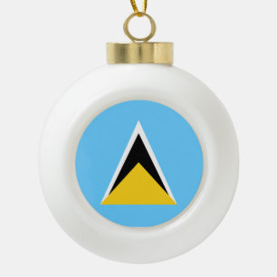 Saint Lucia Flag Keramische Bal Ornament