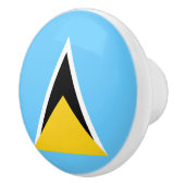 Saint Lucia Flag Keramische Knop (Rechts)