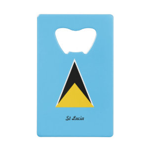 Saint Lucia Flag Kredietkaart Flessenopener