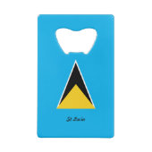 Saint Lucia Flag Kredietkaart Flessenopener (Achterkant)