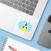 Saint Lucia Flag lip Sticker (Laptop met iPhone)