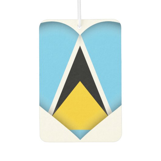 Saint Lucia Flag Luchtverfrisser (Voorkant)