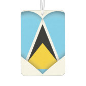 Saint Lucia Flag Luchtverfrisser (Achterkant)