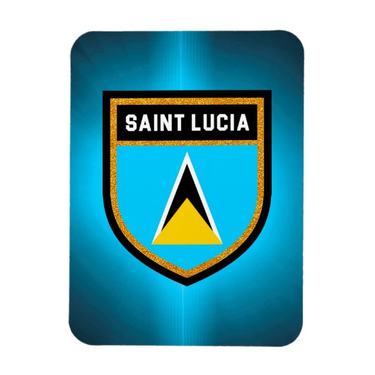 Saint Lucia Flag Magneet (Verticaal)