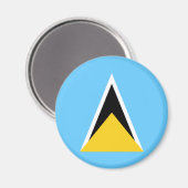Saint Lucia Flag Magneet (Voorkant / Achterkant)