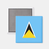 Saint Lucia Flag Magnet Magneet (Voorkant / Achterkant)