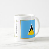 Saint Lucia Flag + Map Mok (Voorkant rechts)