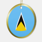 Saint Lucia Flag Ornament (Links)
