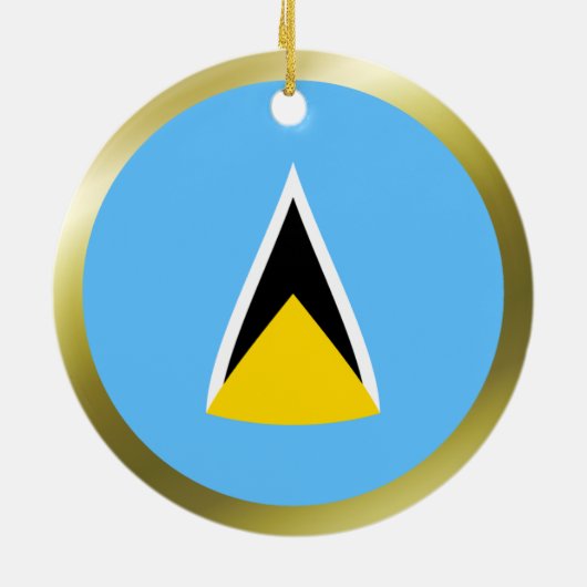 Saint Lucia Flag Ornament (Achterkant)