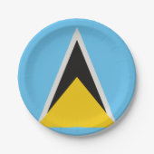 Saint Lucia Flag Papieren Bordje (Voorkant)