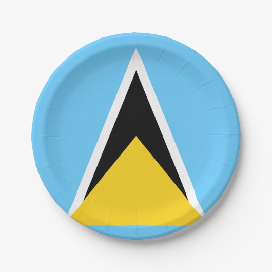 Saint Lucia Flag Papieren Bordje (Voorkant)