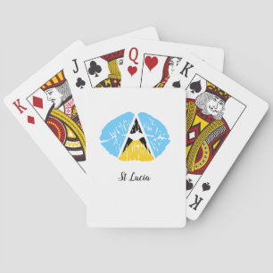 Saint Lucia Flag Pokerkaarten