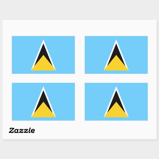 Saint Lucia Flag Rechthoekige Sticker (Vel)