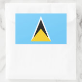 Saint Lucia Flag Rechthoekige Sticker (Tas)