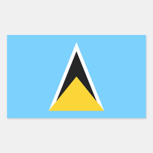 Saint Lucia Flag Rechthoekige Sticker (Voorkant)
