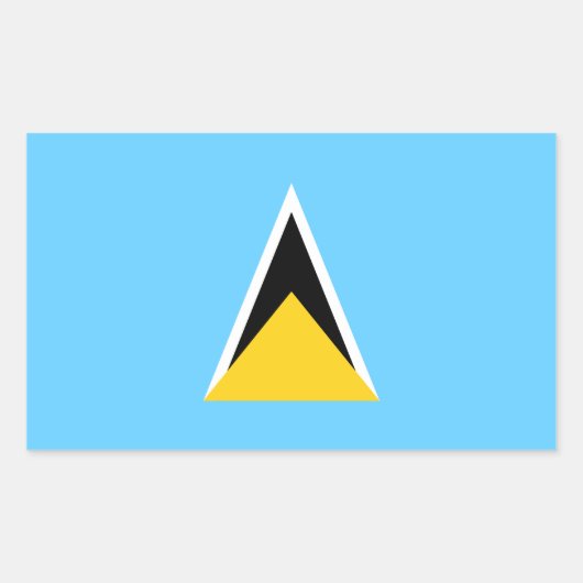 Saint Lucia Flag Rechthoekige Sticker (Voorkant)