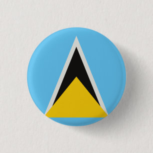Saint Lucia Flag Ronde Button 3,2 Cm