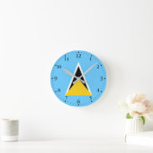 Saint Lucia Flag Ronde Klok (Huis)