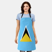 Saint Lucia Flag Schort (Gedragen)