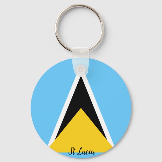 Saint Lucia Flag Sleutelhanger (Voorkant)