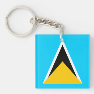 Saint Lucia Flag Sleutelhanger