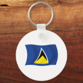 Saint Lucia Flag Sleutelhanger (Voorkant)